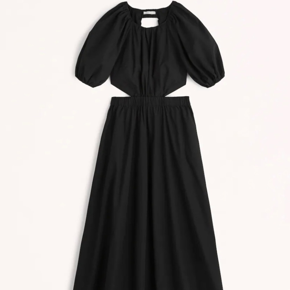 High neck open back midi dress